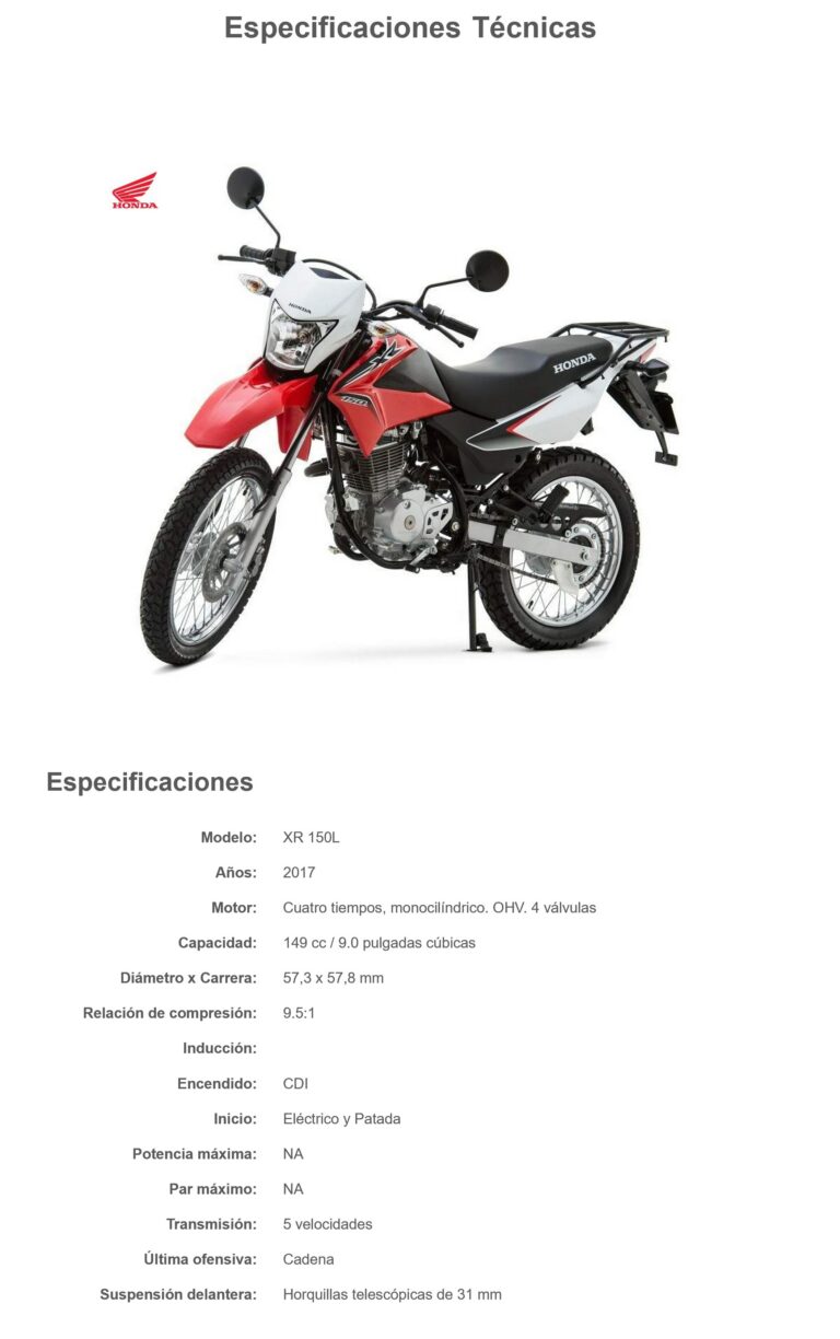 Honda XR 150 Spec 2017 768x1224